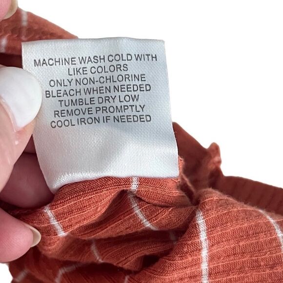 🌴 Hippie Rose Twist Front Striped Rib Knit T-shirt Juniors Small - Picture 8 of 12